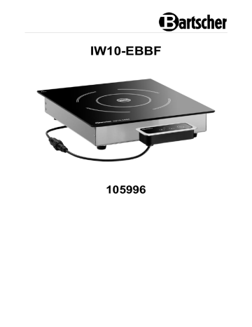 Bartscher 105996 Induction warming plate IW10-EBBF Mode d'emploi | Fixfr