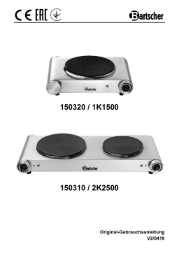 Bartscher 150310 Countertop electric hob 2K2500 Mode d'emploi