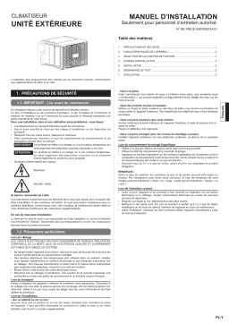 Fujitsu AOUH12LEAS1 Installation manuel