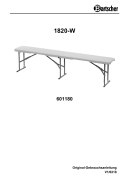 Bartscher 601180 Multi-bench 1820-W Mode d'emploi