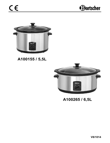 Bartscher A100265 Foodwarmer 6,5L Mode d'emploi | Fixfr