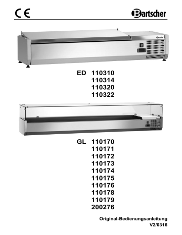 Bartscher 110171 Cooling top GL4 6 x 1/4 GN Mode d'emploi | Fixfr