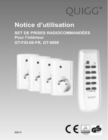 Quigg GT-9000_GT-FSI-09-FR Indoor Remote Control Socket Manuel utilisateur | Fixfr