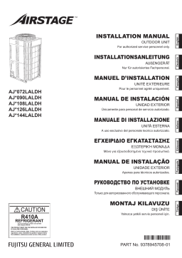 Fujitsu AJY090LALDH Installation manuel