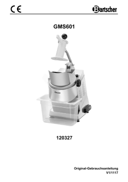 Bartscher 120327 Vegetable cutter GMS601 Mode d'emploi