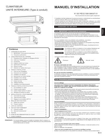 ARUH12LUAS | Fujitsu ARUH30LUAS Installation manuel | Fixfr