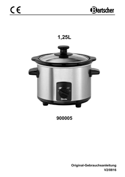 Bartscher 900005 Chocolate warmer 1,25L Mode d'emploi