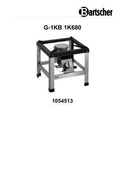 Bartscher 1054513 Stock-pot stove G-1KB 1K680 Mode d'emploi