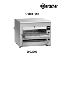 Bartscher 2002203 Conveyor pizza oven 3600TB10 Mode d'emploi