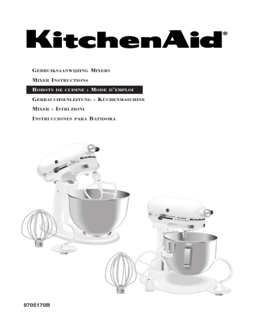 Bartscher A150046V KitchenAid 5KSM45EWHMP,white,4,28L Mode d'emploi | Fixfr