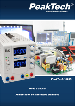 PeakTech P 6205 Digital Power Supply, 0 - 30 V/0 - 5 A DC Manuel du propriétaire