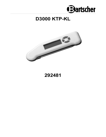 Bartscher 292481 Thermometer D3000 KTP-KL Mode d'emploi | Fixfr