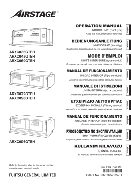 Fujitsu ARXC045GTEH Mode d'emploi