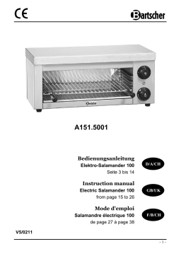 Bartscher A1515001 Salamander 500-1Z Mode d'emploi