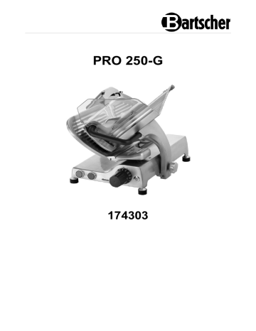 Bartscher 174303 Slicer PRO 250-G Mode d'emploi | Fixfr