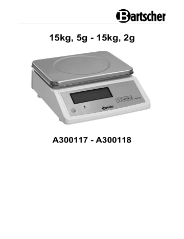 Bartscher A300117 Kitchen scale, 15kg, 5g Mode d'emploi | Fixfr