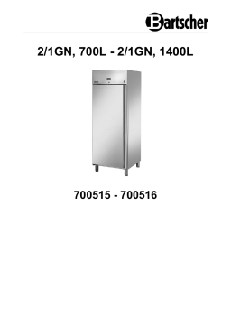 Bartscher 700515 Refrigerator 2/1GN 700L Mode d'emploi