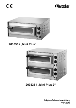 Bartscher 203535 Pizza oven "Mini Plus 2" Mode d'emploi