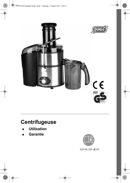 Quigg GT-JE-01 Juice Extractor Manuel utilisateur