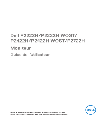 Dell P2222H electronics accessory Manuel utilisateur | Fixfr