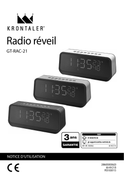Krontaler GT-RAC-21 Radio alarm clock Manuel utilisateur