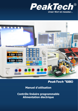 PeakTech P 6180 DC linear double laboratory power supply Manuel du propriétaire