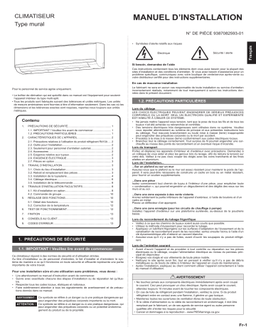 ASUH30LPAS | Fujitsu ASUH36LPAS Installation manuel | Fixfr