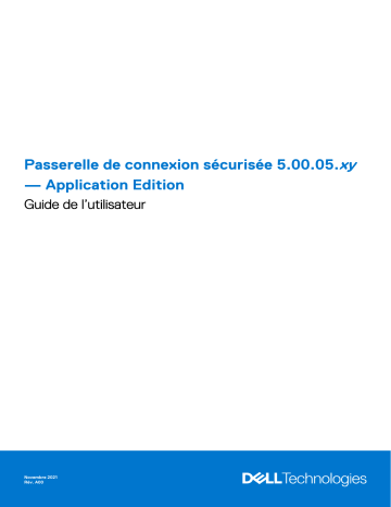 Dell Application Edition Secure Connect Gateway Manuel utilisateur | Fixfr