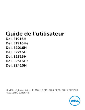 Dell E2216H electronics accessory Manuel du propriétaire | Fixfr