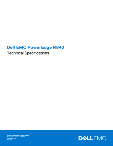 Dell PowerEdge R840 server Manuel du propriétaire | Fixfr