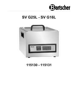 Bartscher 115130 Sous-Vide cooker SV G25L Mode d'emploi