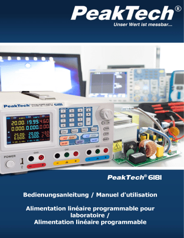 PeakTech P 6181 Programmable DC Power Supply Manuel du propriétaire | Fixfr