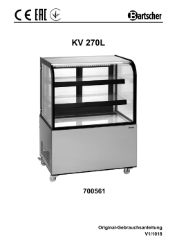 Bartscher 700561 Display fridge KV 270L Mode d'emploi