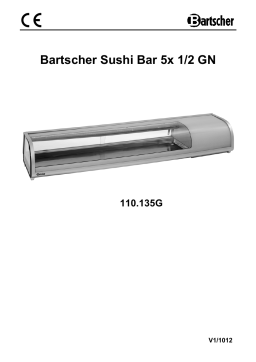 Bartscher 110135G Cooling top unit SushiBar GL2-180 Mode d'emploi