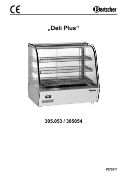 Bartscher 305053 Hot display unit "Deli Plus I" Mode d'emploi