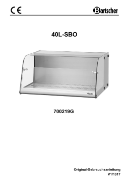 Bartscher 700219G Refrigerated display 40L-SBO Mode d'emploi