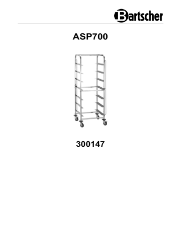 Bartscher 300147 Dishwasher basket trolley ASP700 Mode d'emploi | Fixfr