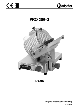 Bartscher 174302 Slicer PRO 300-G Mode d'emploi