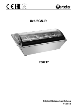 Bartscher 700217 Hot display unit 8x1/6GN-R Mode d'emploi