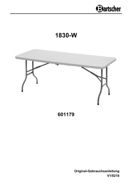 Bartscher 601179 Multi-table 1830-W Mode d'emploi