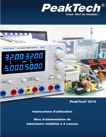 PeakTech P 6215 Digital power supply Manuel du propriétaire | Fixfr