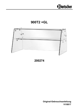 Bartscher 200274 Glass top 900T2 +GL Mode d'emploi