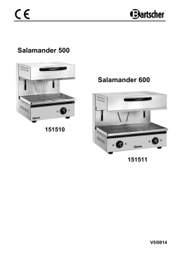 Bartscher 151510 Lift-Salamander 500-1Z Mode d'emploi