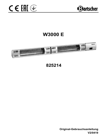 Bartscher 825214 Heater W3000 E Mode d'emploi | Fixfr