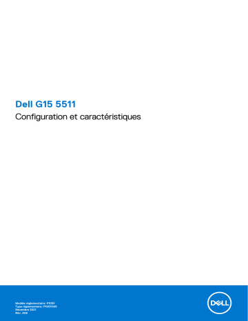 Dell G15 5511 gseries laptop Guide de démarrage rapide | Fixfr