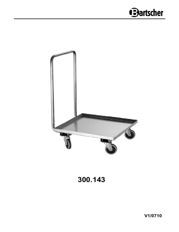 Bartscher 300143 Dishwasher basket trolley TGS100 Mode d'emploi | Fixfr