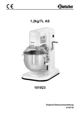 Bartscher 101923 Kitchen machine 1,2kg/7L AS Mode d'emploi