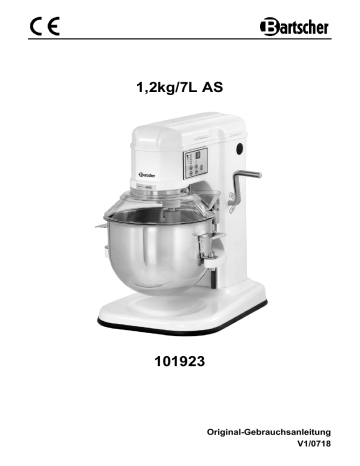 Bartscher 101923 Kitchen machine 1,2kg/7L AS Mode d'emploi | Fixfr