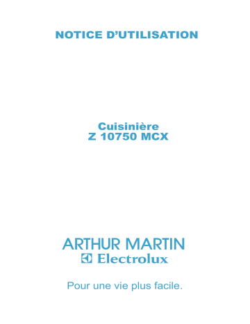ARTHUR MARTIN Z10750MCX Manuel utilisateur | Fixfr