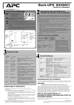APC BY SCHNEIDER ELECTRIC APC Back-UPS BX Manuel utilisateur